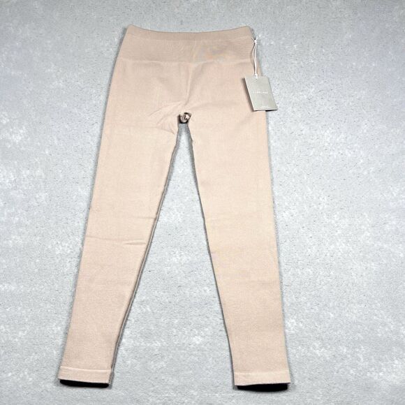 Everlane Leggings Womens Size M/L Tan The Seamless Ribbed High Rise Cotton Blend - Picture 1 of 11